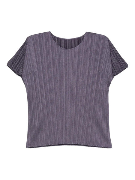  Pleats Please Issey Miyake Pleated Short-sleeved Top - Blue 