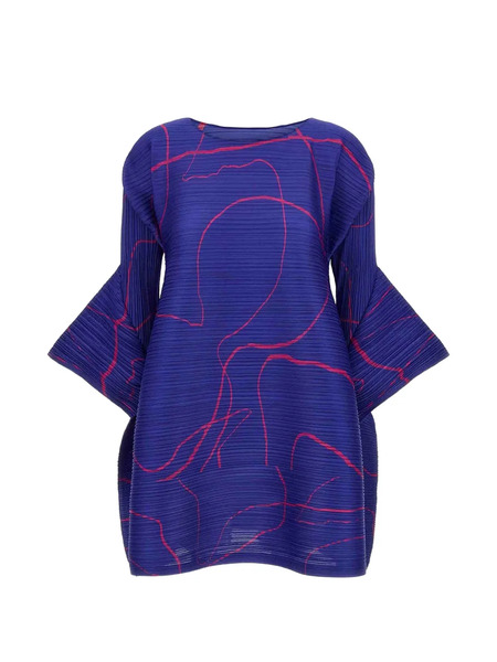  Pleats Please Issey Miyake Pleated Top - Blue 