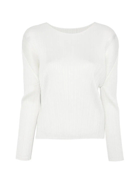  Pleats Please Issey Miyake Pleated Top - White 
