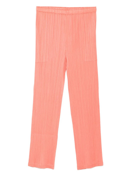  Pleats Please Issey Miyake Pleats Bottoms 1 Trousers - Orange 