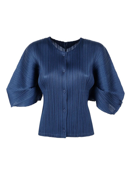  Pleats Please Issey Miyake Plissé-effect Shirt - Blue 