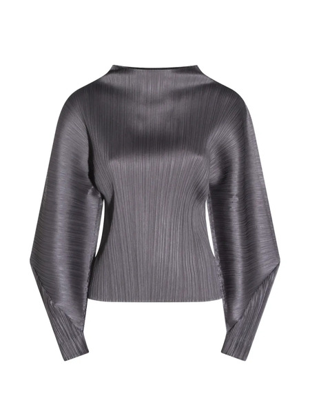  Pleats Please Issey Miyake Skyline Pleated Top - Grey 