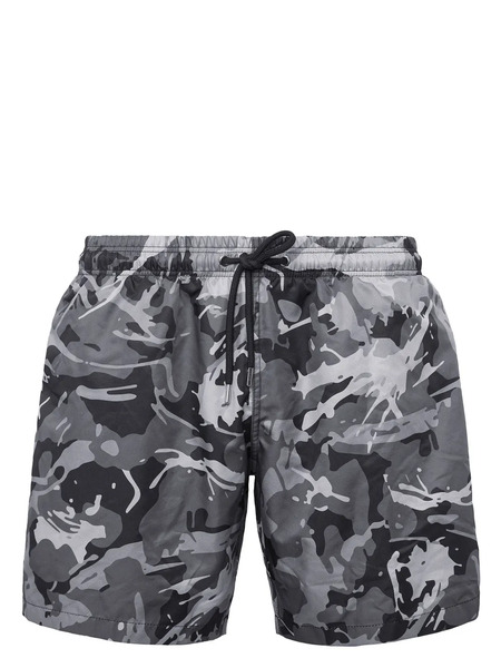  Plein Sport Camouflage-print Swim Shorts - Black 