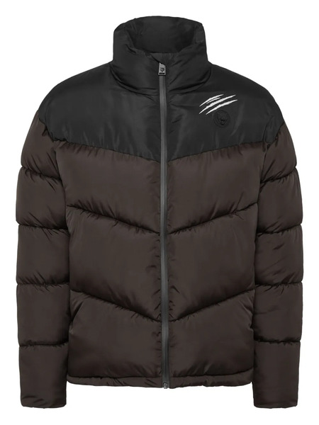  Plein Sport Claw-print Quilted Jacket - Brown 