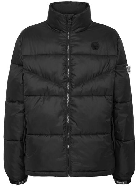  Plein Sport Logo Patch Puffer Jacket - Black 