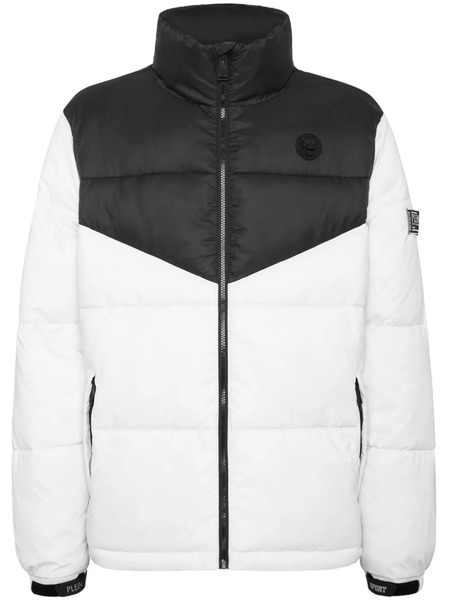  Plein Sport Panelled Puffer Jacket - White 