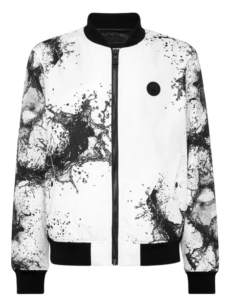  Plein Sport Splash Bomber Jacket - White 