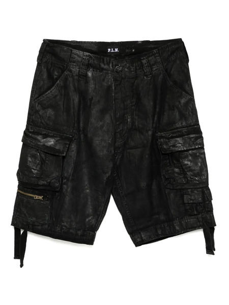  P.l.n. Leather Shorts - Black 