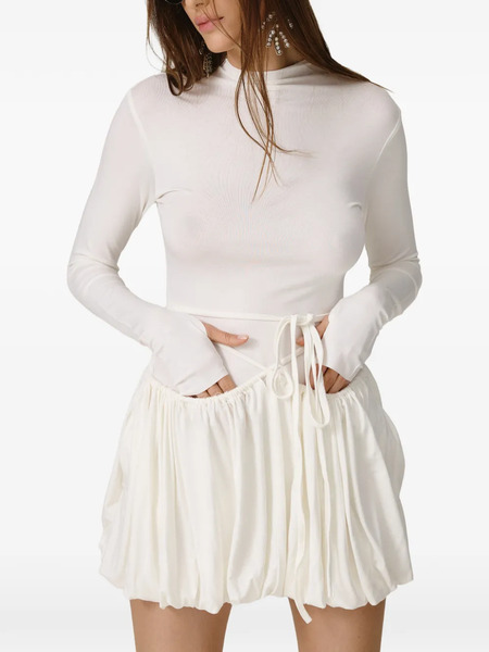  Pnk Drawstring Mini Dress - White 