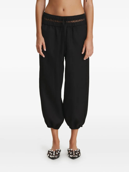  Pnk Lace Drawstring Trousers - Black 