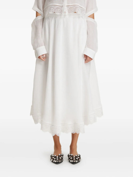 Pnk Lace Skirt - White 