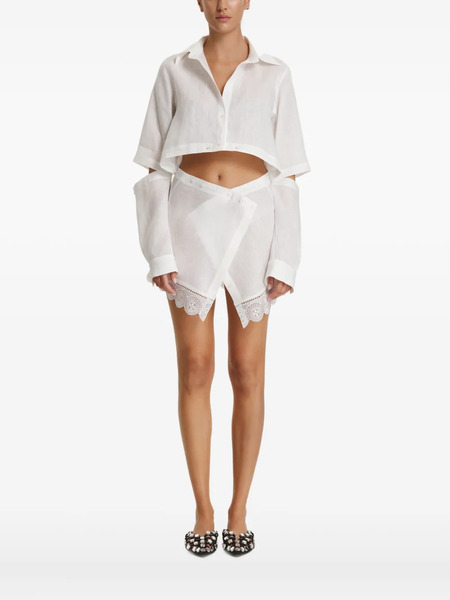  Pnk Lace Trim Shirt - White 
