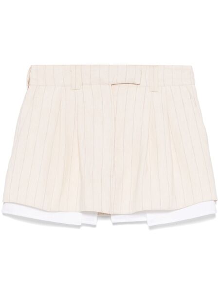  Pnk Pinstripe Mini Skirt - Neutrals 