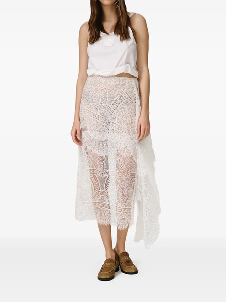  Pnk Round-neck Patch-detail Top - White 