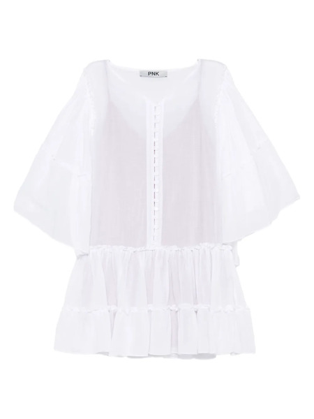  Pnk Ruffled-detail Mini Dress - White 