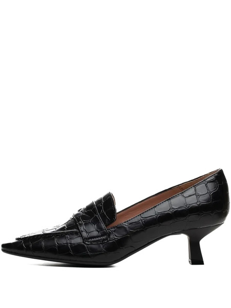 Poche Paris Croc-embossed Pumps - Black 