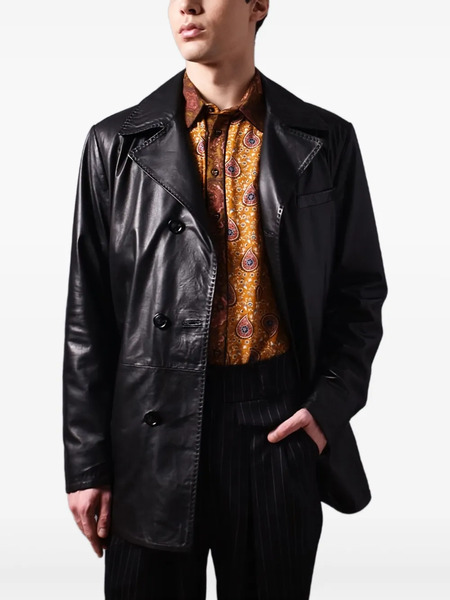  Poche Paris Double-breasted Coat - Black 