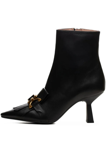  Poche Paris Fringe-detailed Ankle Boots - Black 