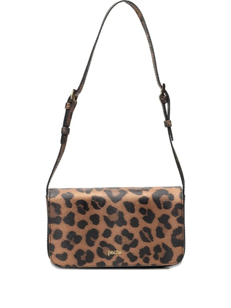  Poche Paris Leopard-print Cross Body Bag - Brown 