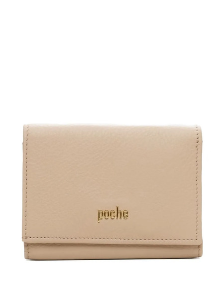  Poche Paris Logo-plaque Trifold Wallet - Neutrals 