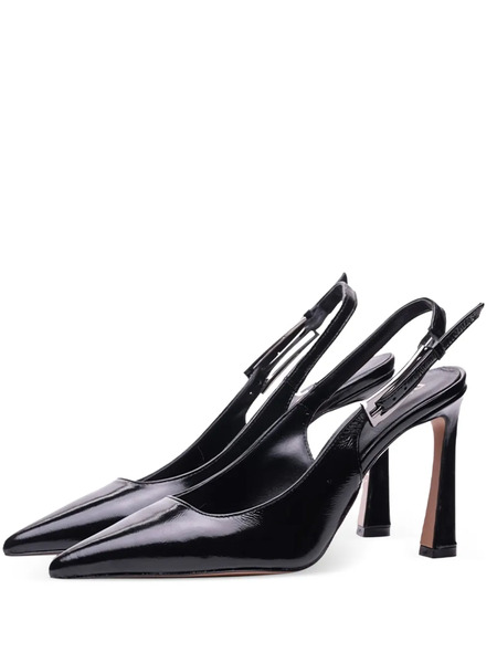  Poche Paris Pointed-toe Buckle Pumps - Black 