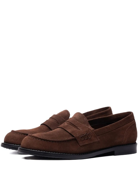  Poche Paris Round-toe Suede Loafers - Brown 