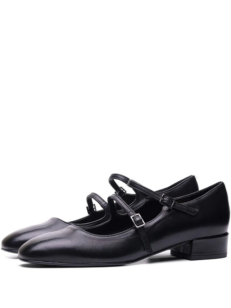  Poche Paris Strap-buckle Pumps - Black 