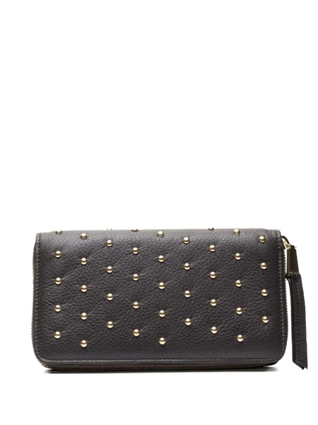  Poche Paris Studded Zip Wallet - Brown 