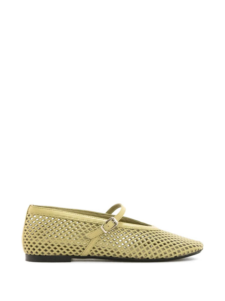  Poeve Buckle Mesh Ballet Flats - Green 