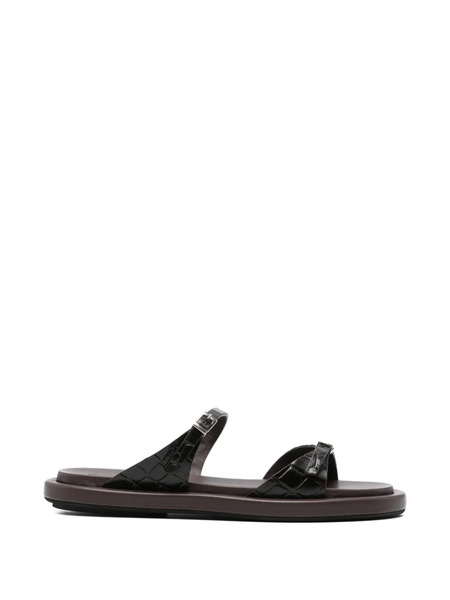  Poeve Laila Buckle Sandals - Brown 