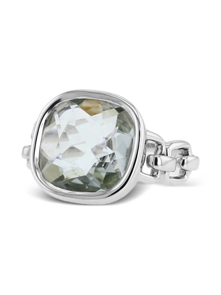  Poiray 2010s White Gold Indrani Quartz Ring - Silver 