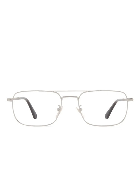  Police Rectangle Metal Frame Glasses - Grey 