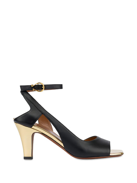  Pollini Muse Ankle-strap Heeled Sandals - Black 