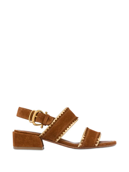  Pollini Slingback Heeled Sandals - Brown 