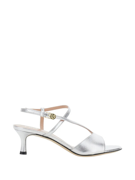  Pollini Strappy Buckle Sandals - Silver 
