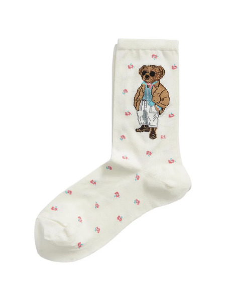  Polo Ralph Lauren Bear Floral Socks - Neutrals 