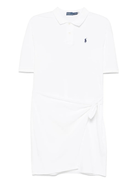  Polo Ralph Lauren Draped-panel Mini Dress - White 