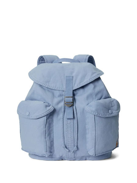  Polo Ralph Lauren Flap-top Canvas Backpack - Blue 