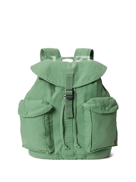  Polo Ralph Lauren Flap-top Canvas Backpack - Green 