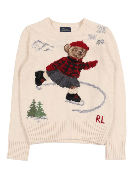  Polo Ralph Lauren Kids Bear-graphic Pullover - Neutrals 