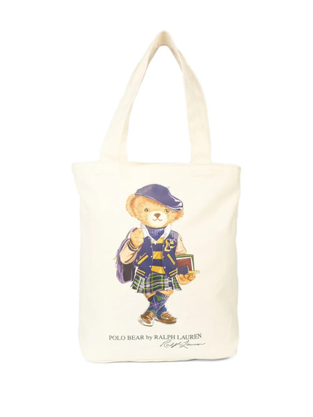  Polo Ralph Lauren Kids Bear-print Tote Bag - Neutrals 