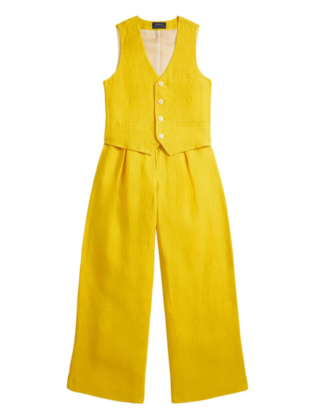  Polo Ralph Lauren Kids Buttoned Trousers Set - Yellow 