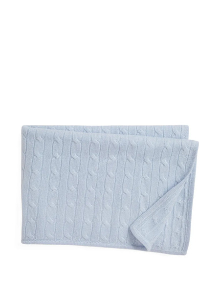  Polo Ralph Lauren Kids Cable-knit Cashmere Blanket - Blue 