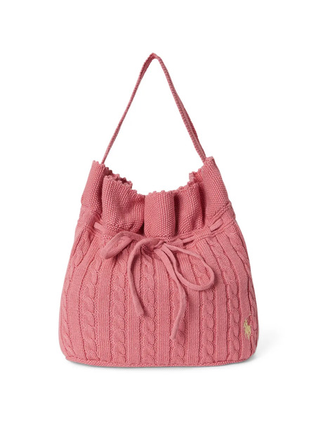  Polo Ralph Lauren Kids Cable-knit Drawstring Bag - Pink 