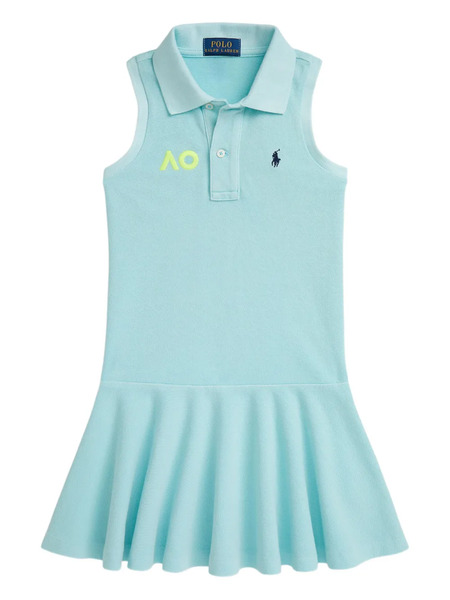  Polo Ralph Lauren Kids Collared Sleeveless Polo Mini Dress - Blue 