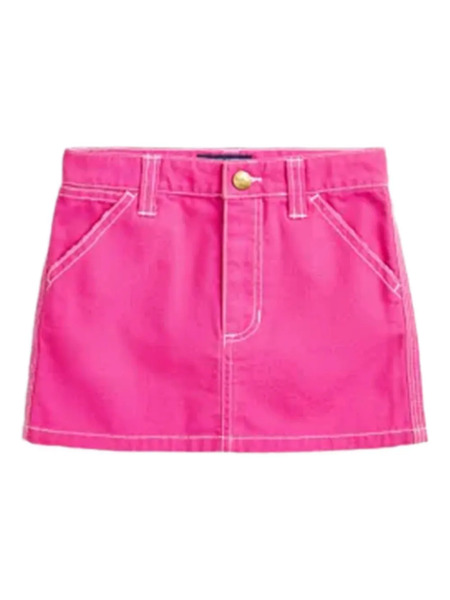  Polo Ralph Lauren Kids Contrast-stitching Denim Skirt - Pink 