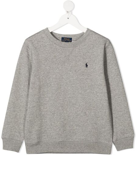  Polo Ralph Lauren Kids Embroidered Logo Sweatshirt - Grey 