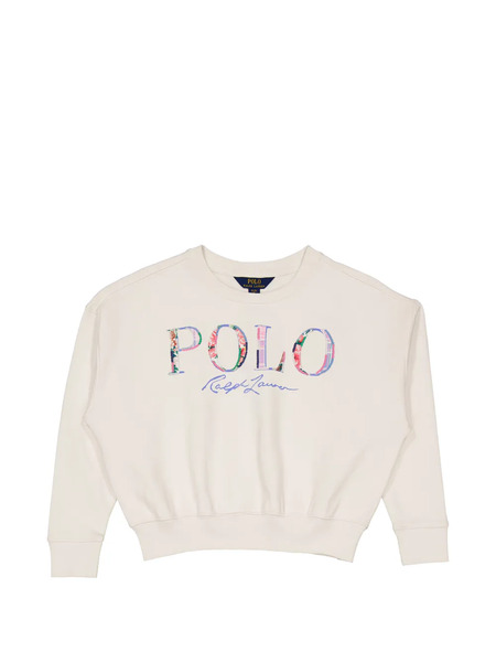  Polo Ralph Lauren Kids Floral-logo Sweatshirt - Neutrals 