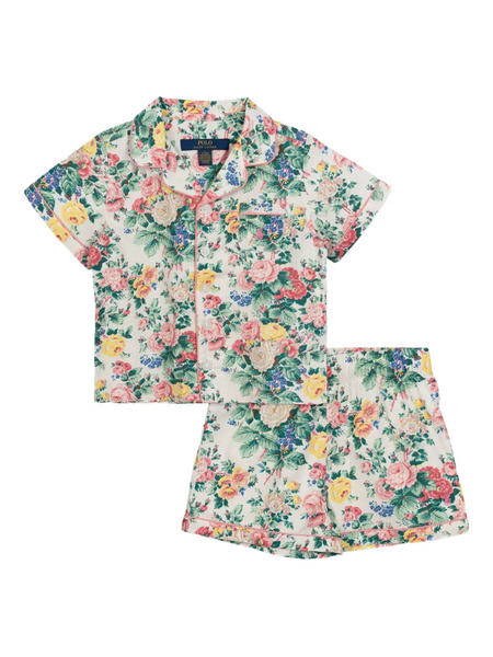  Polo Ralph Lauren Kids Floral-print Pyjamas - White 