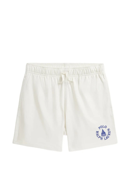  Polo Ralph Lauren Kids Logo Drawstring Cotton Shorts - Neutrals 